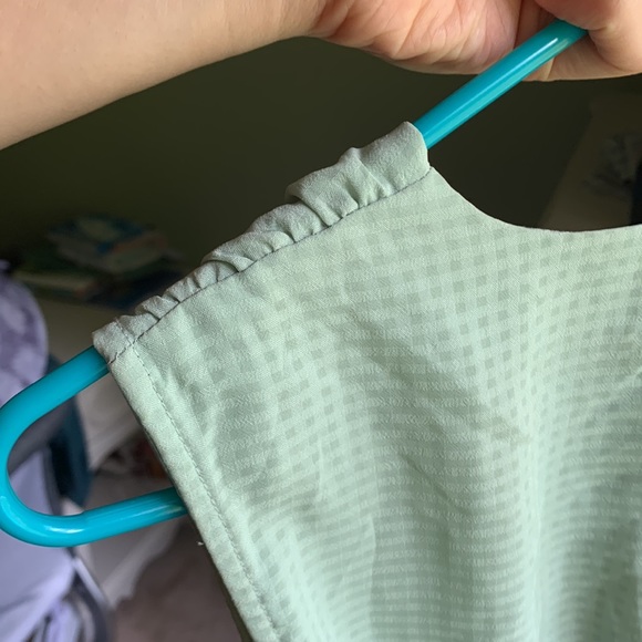 Urban Outfitters Mint checkered deep V romper XS - Picture 4 of 9